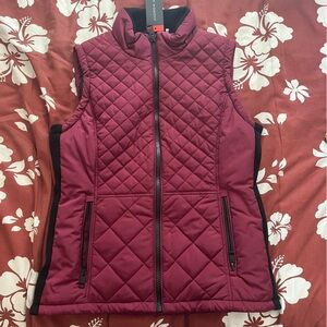 andrew marc magenta insulated sweater vest size medium